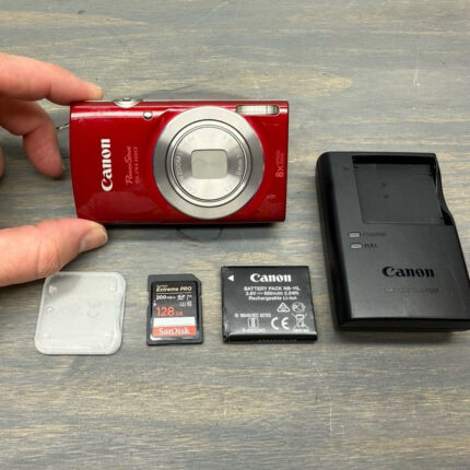 Nh Canon Powershot Elph 180 20Mp Digital Camera 8X Zoom Red With Accessories ❤️ 📸