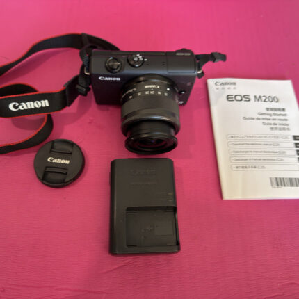 JU Canon Eos M200 Compact Mirrorless 4K Digital Camera W/Ef-M 15-45Mm Lens - Black ❤️ 📸