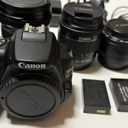 Canon EOS Rebel SL3 dSLR with Five Lenses and Accessories